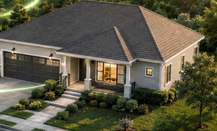 Customer home receiving bill credits